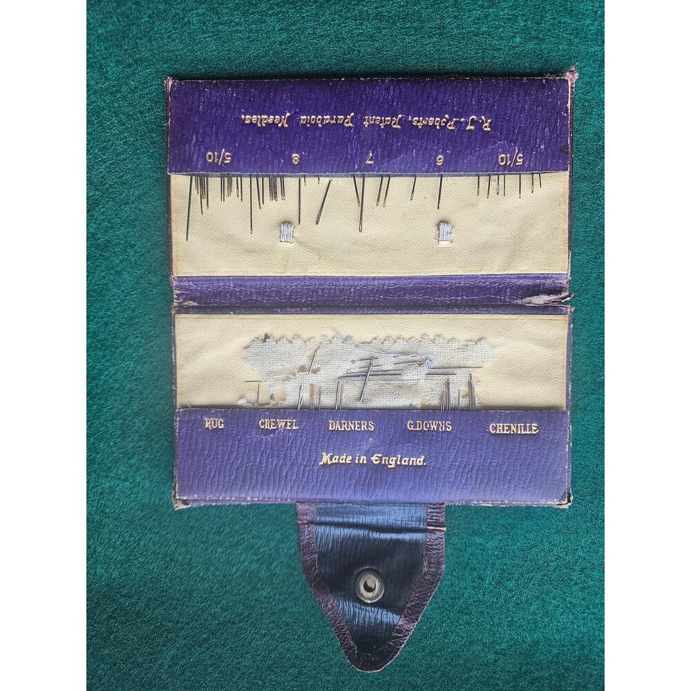 Vintage R J Roberts Parabola Sewing Needle Case ~England